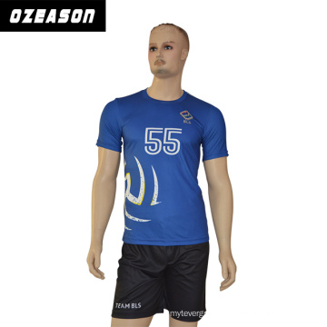 Ozeason Best Dye Sublimated School Team Men Shorts Sleeves T Shirt Volleyball Jersey